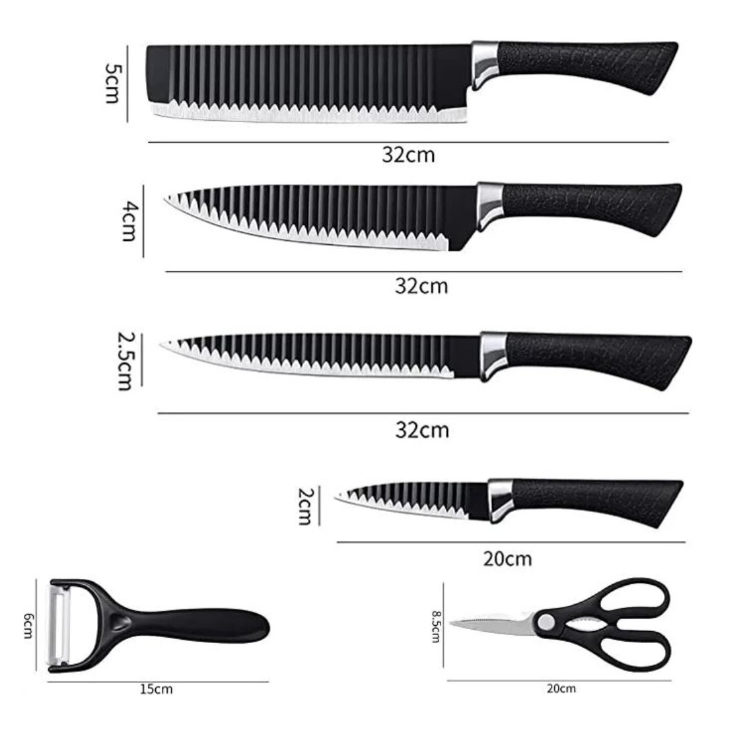 SET CUCHILLO X6 UNDS